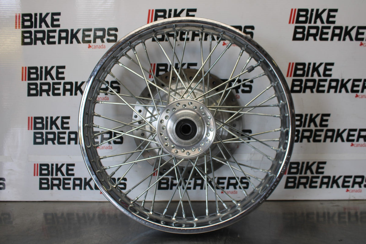 03 HONDA SHADOW SPIRIT 750 VT750DC FRONT WHEEL FRONT RIM & ROTOR BB907