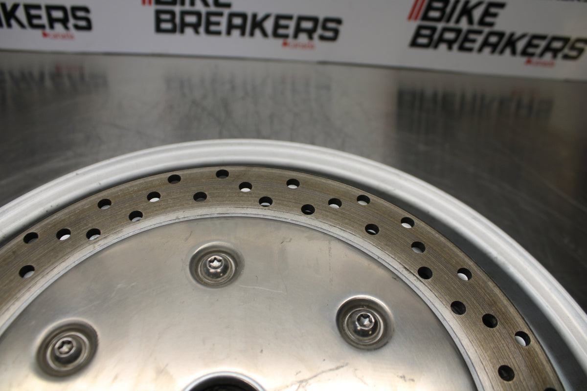 09 YAMAHA ROYAL STAR XVZ1300TF VENTURE FRONT WHEEL FRONT RIM & ROTORS BB151