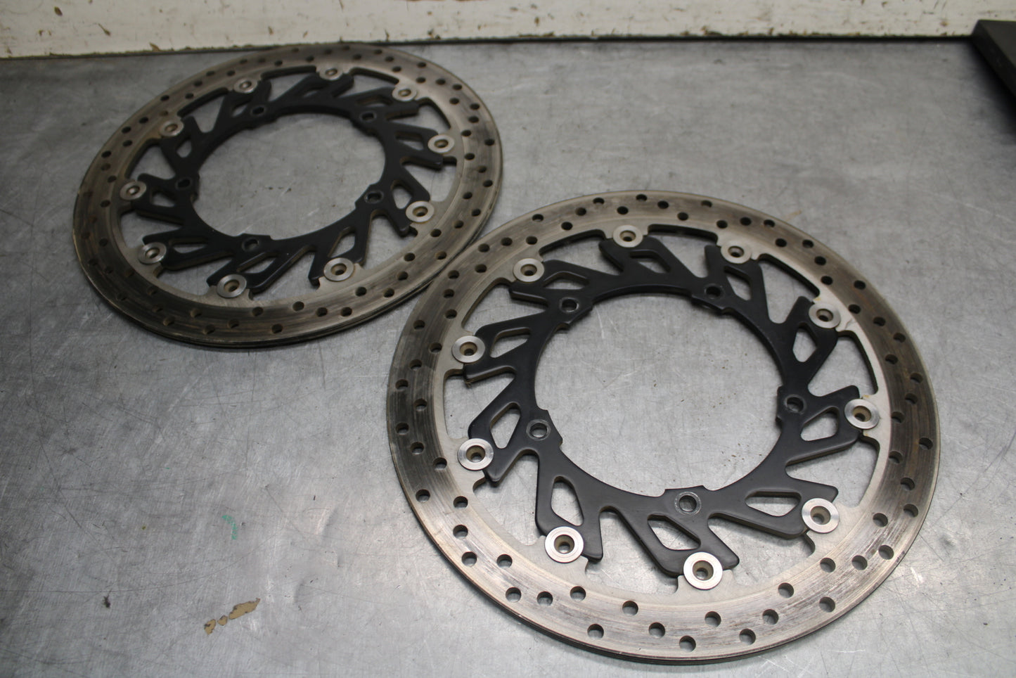 09-14 YAMAHA YZF R1 FRONT LEFT RIGHT BRAKE ROTORS DISCS 14B-2581T-00-00 BB696