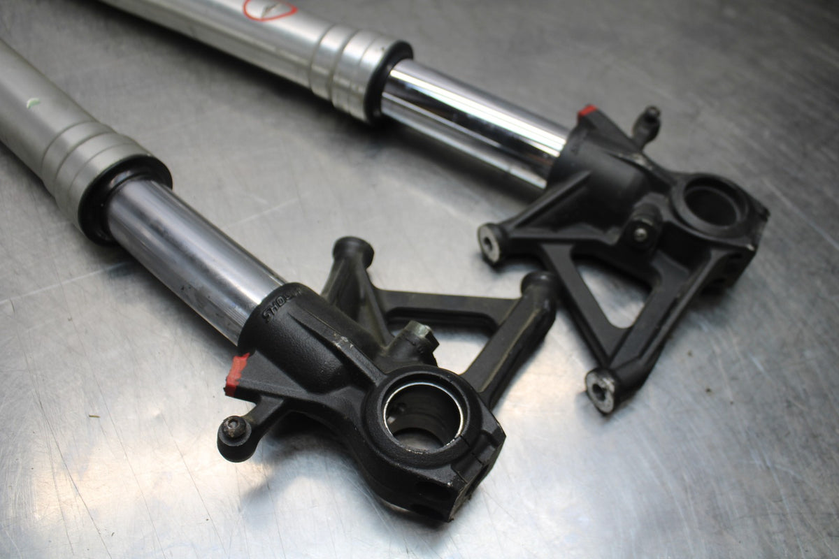 07-08 KAWASAKI NINJA ZX6R FRONT FORKS SHOCK SUSPENSION SET PAIR BB199