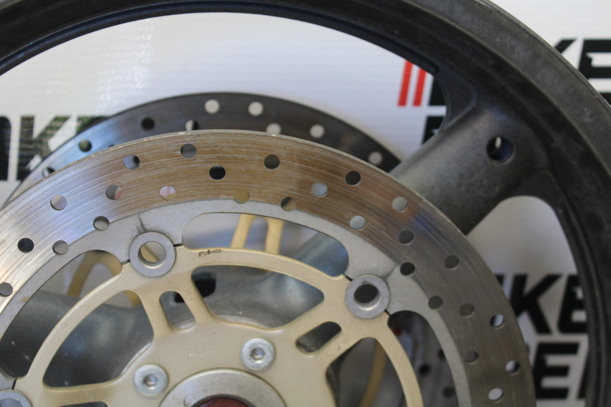 00 SUZUKI SV650 FRONT WHEEL FRONT RIM & ROTORS BB156