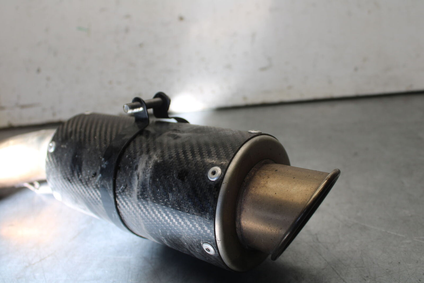 09-12 KAWASAKI NINJA ZX6R EXHAUST PIPE MUFFLER SLIP ON CAN SILENCER BB698