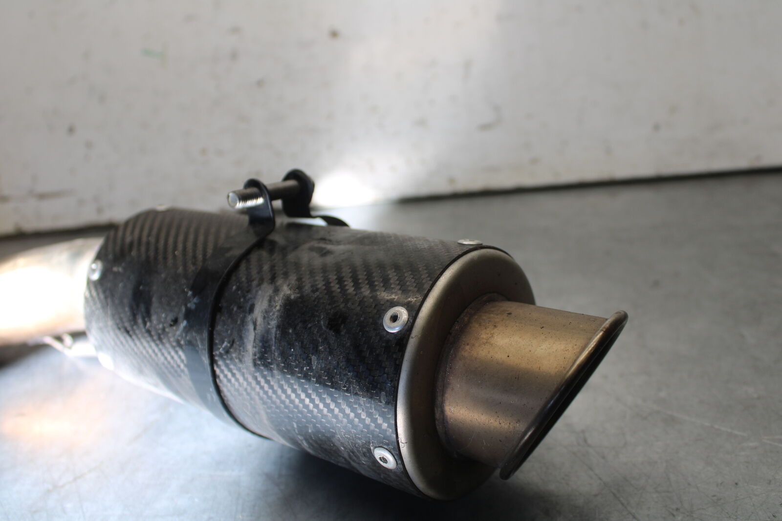 09-12 KAWASAKI NINJA ZX6R EXHAUST PIPE MUFFLER SLIP ON CAN SILENCER BB698