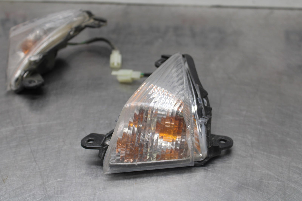 07-08 KAWASAKI NINJA ZX6R FRONT LEFT RIGHT TURN SIGNALS LIGHT INDICATORS BB937