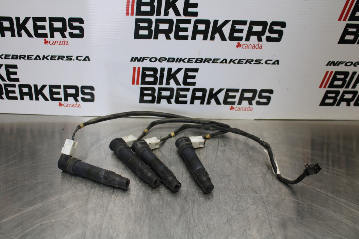 05-06 HONDA CBR600RR IGNITION COILS COIL SPARK PLUG CAPS BB159