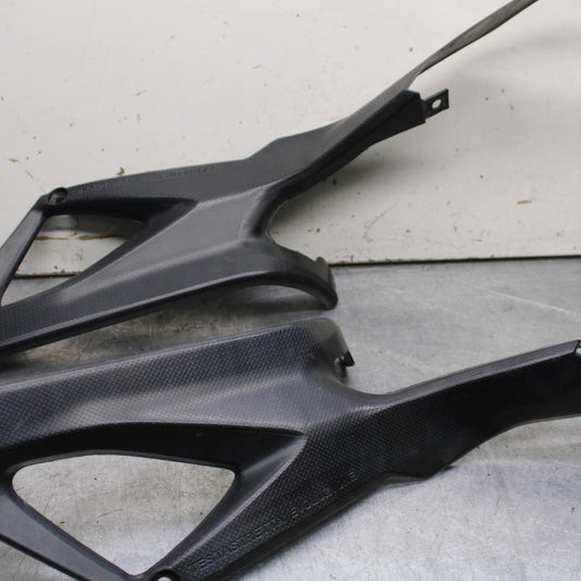 08-10 DUCATI 848 PAIR SET FRONT SIDE SEAT SADDLE PANEL TRIM COWL FAIRING BB623