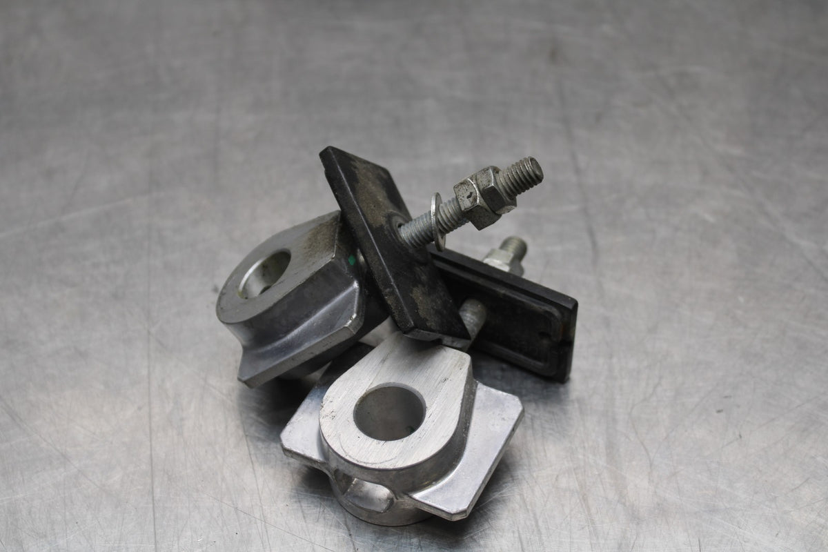 13-17 KAWASAKI NINJA 300 EX300 ABS CHAIN TENSIONER ADJUSTMENT BRACKETS BB187