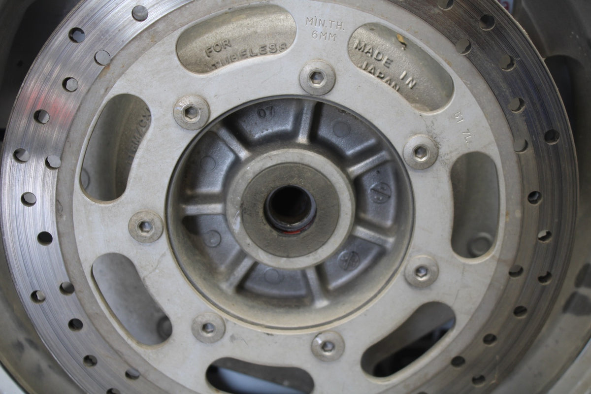 08 KAWASAKI VULCAN 1600 VN1600D NOMAD REAR WHEEL BACK RIM & ROTOR BB904