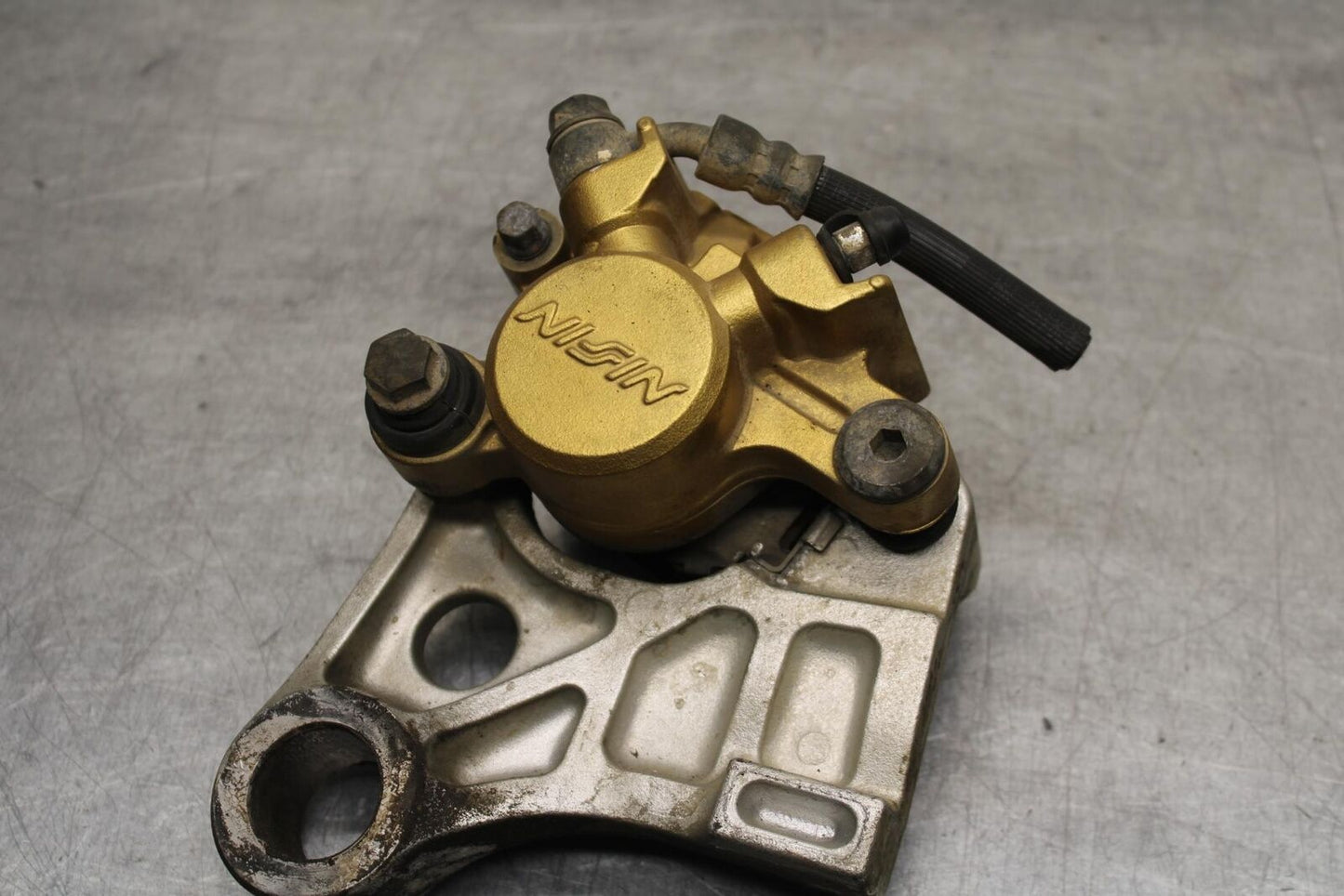 03-04 HONDA CBR600RR REAR BACK BRAKE CALIPER W MOUNT BRACKET  BB628