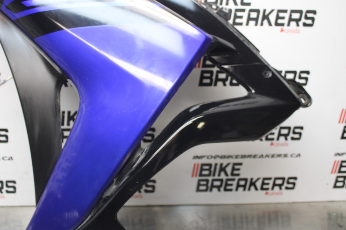 17-18 YAMAHA YZF R3 LEFT LOWER MID UPPER SIDE FAIRING COWL BB788