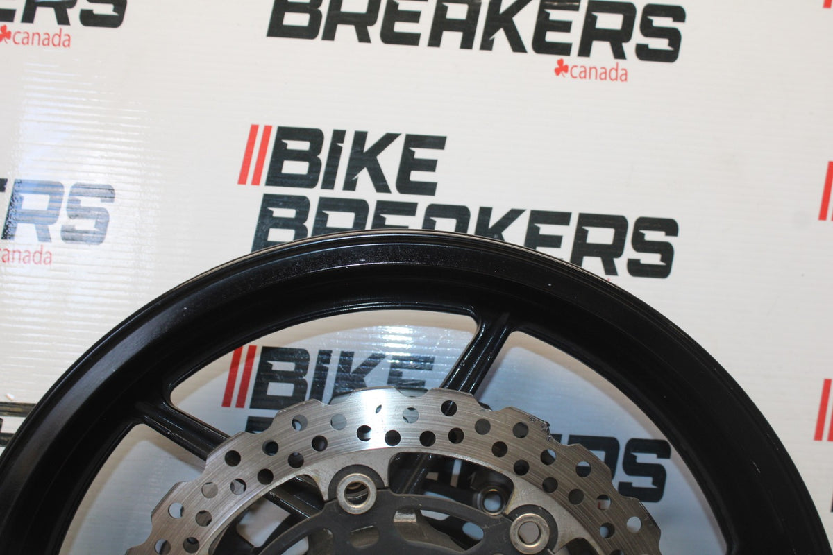 12 KAWASAKI NINJA 650 EX650E FRONT WHEEL FRONT RIM & ROTORS
