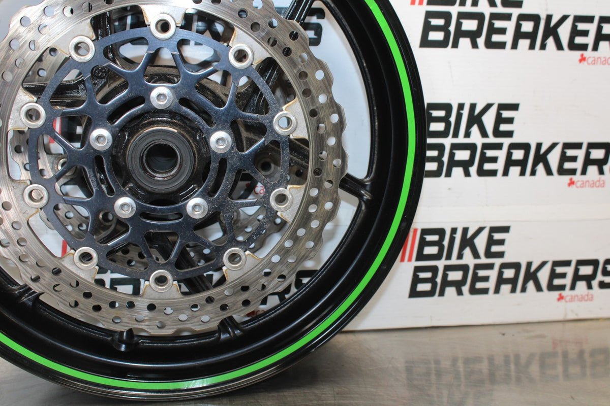 08 KAWASAKI NINJA ZX10R FRONT WHEEL FRONT RIM & ROTORS BB902