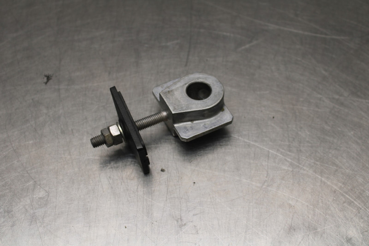 18-26 KAWASAKI Z400 SWINGARM CHAIN TENSIONER ADJUSTMENT BRACKETS  BB852