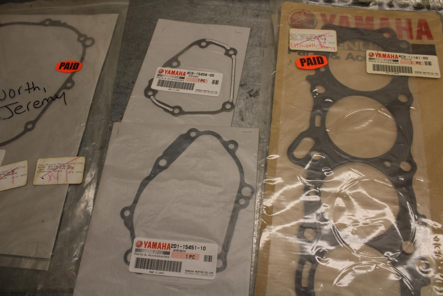 06 YAMAHA YZF R6 MISCELLANEOUS OEM GASKETS BB630