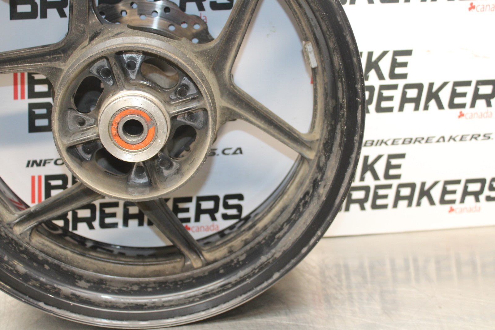 08 KAWASAKI NINJA ZX10R REAR WHEEL BACK RIM & ROTOR BB201