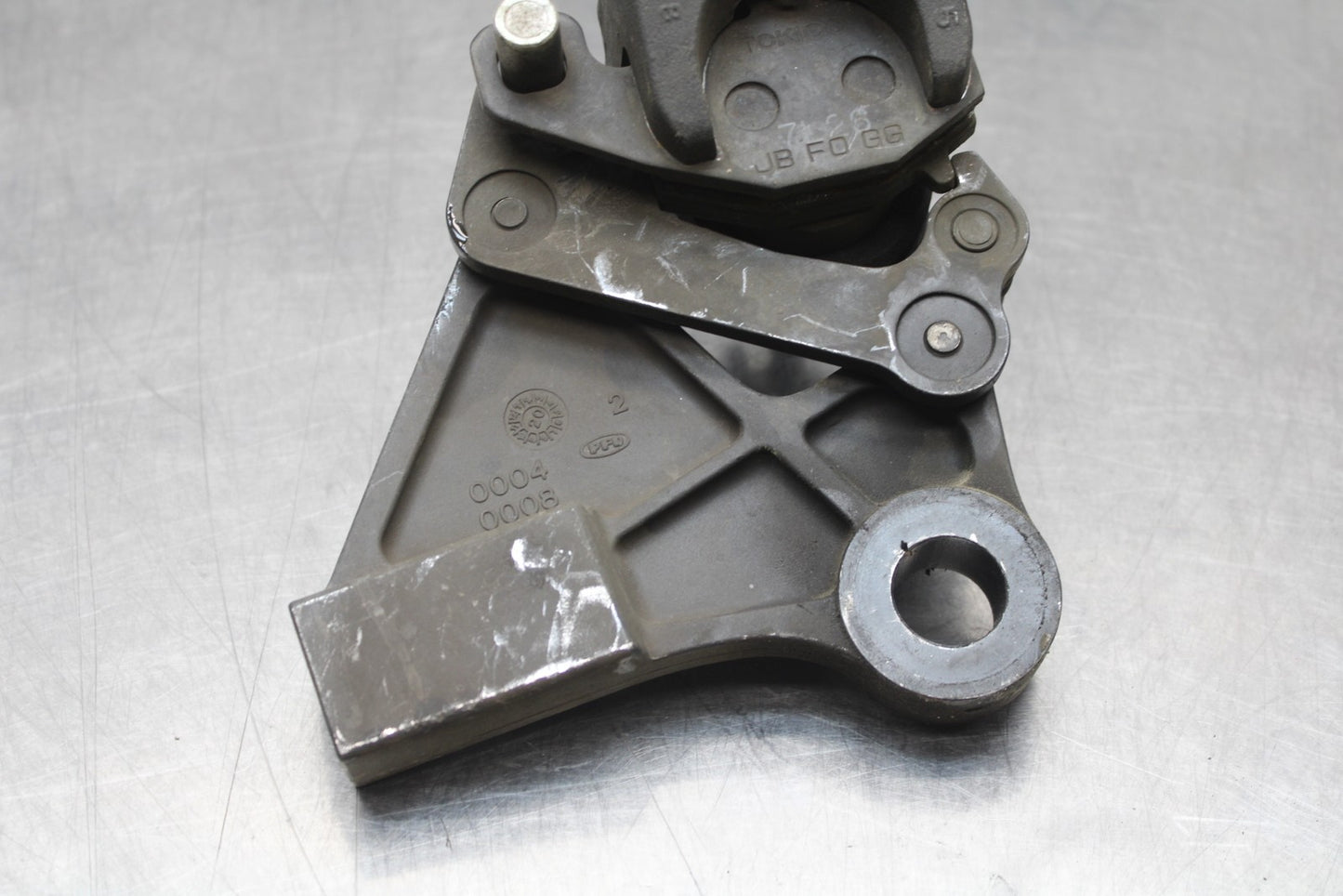 08 KAWASAKI NINJA ZX10R REAR BACK BRAKE CALIPER W MOUNT BRACKET BB201