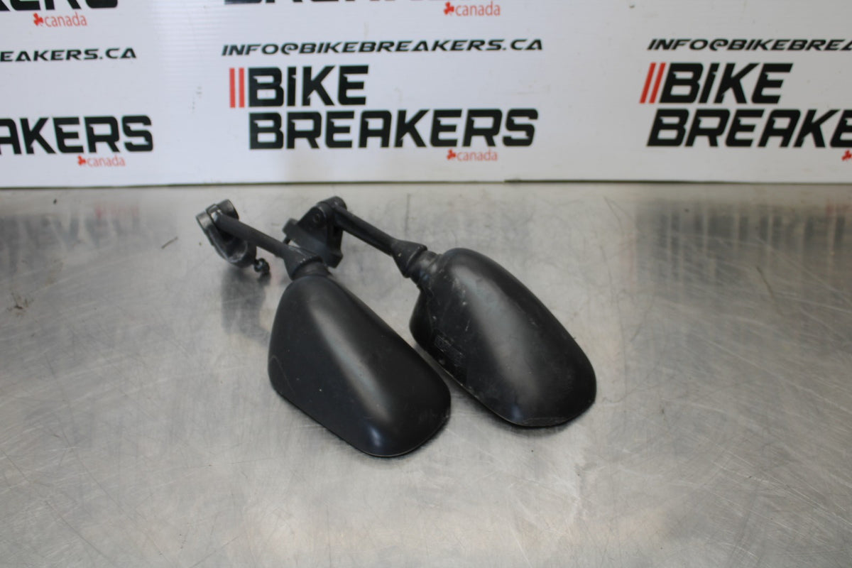 2007 Kawasaki Ninja ZX6R ZX600P RIGHT LEFT SIDE REAR VIEW MIRROR SET  BB175