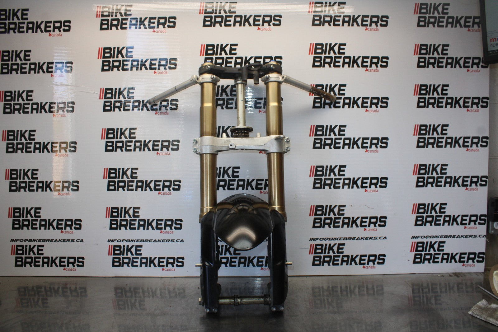 06-07 SUZUKI GSXR 600 FRONT END FORKS SUSPENSION HANDLEBARS TRIPLE TREE BB00