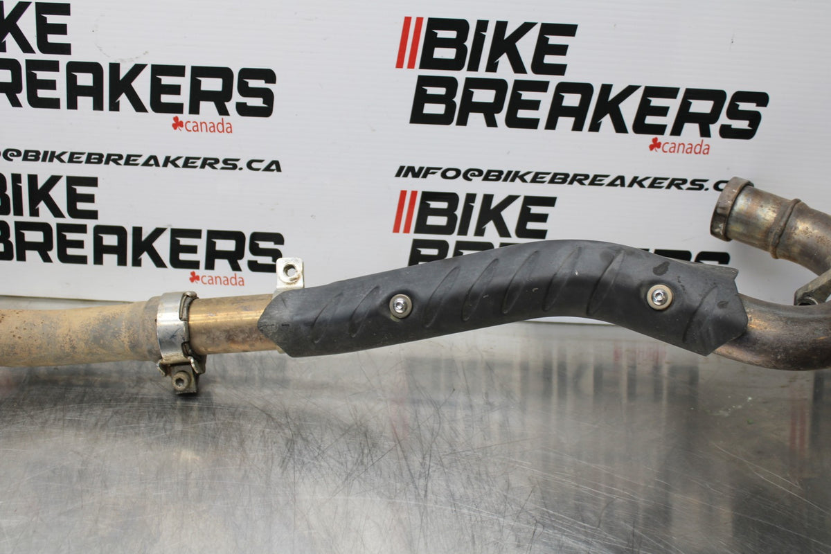 08-18 KAWASAKI KLR650 FULL EXHAUST SYSTEM HEADERS PIPE MUFFLER BB183