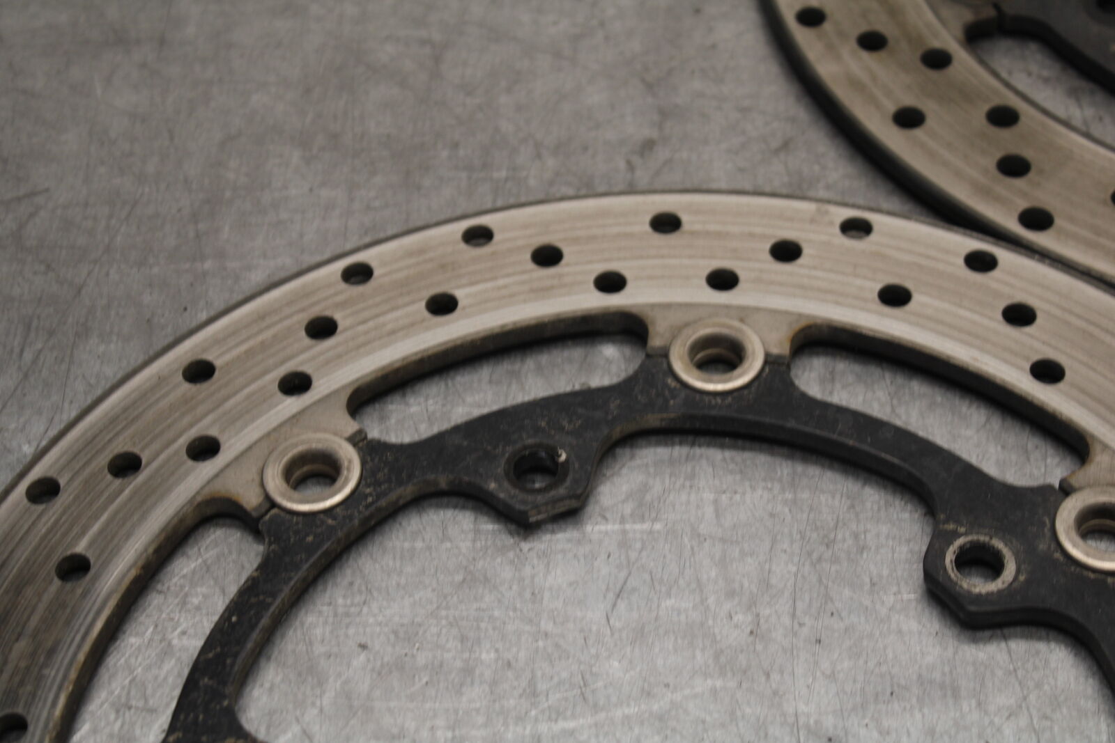 08-09 YAMAHA YZF R6S FRONT LEFT RIGHT BRAKE ROTORS DISCS 5SL-2581T-00-00  BB690