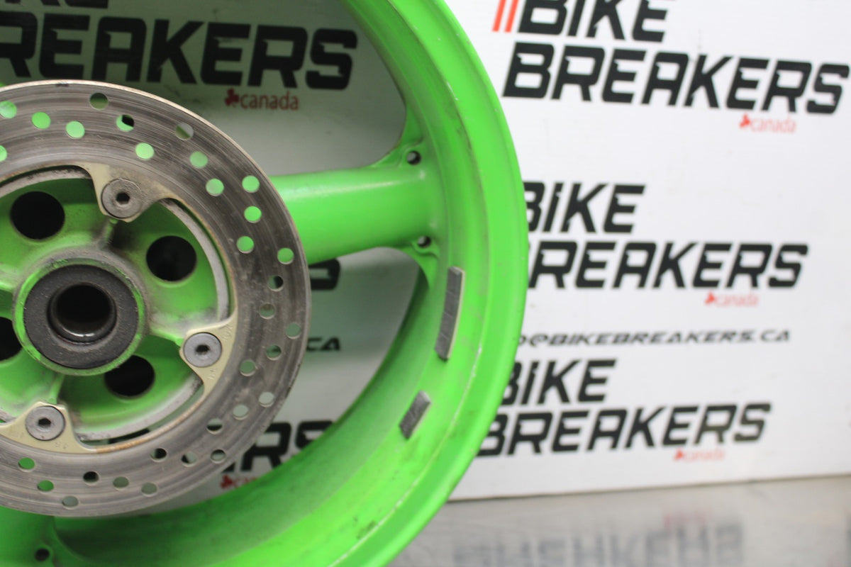 98 KAWASAKI NINJA ZX6 REAR WHEEL BACK RIM & ROTOR BB870