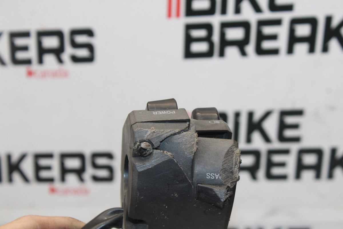 13-18 KAWASAKI NINJA ZX6R LEFT CLIP ON HANDLE HORN SIGNALS SWITCH SWITCHES BB908