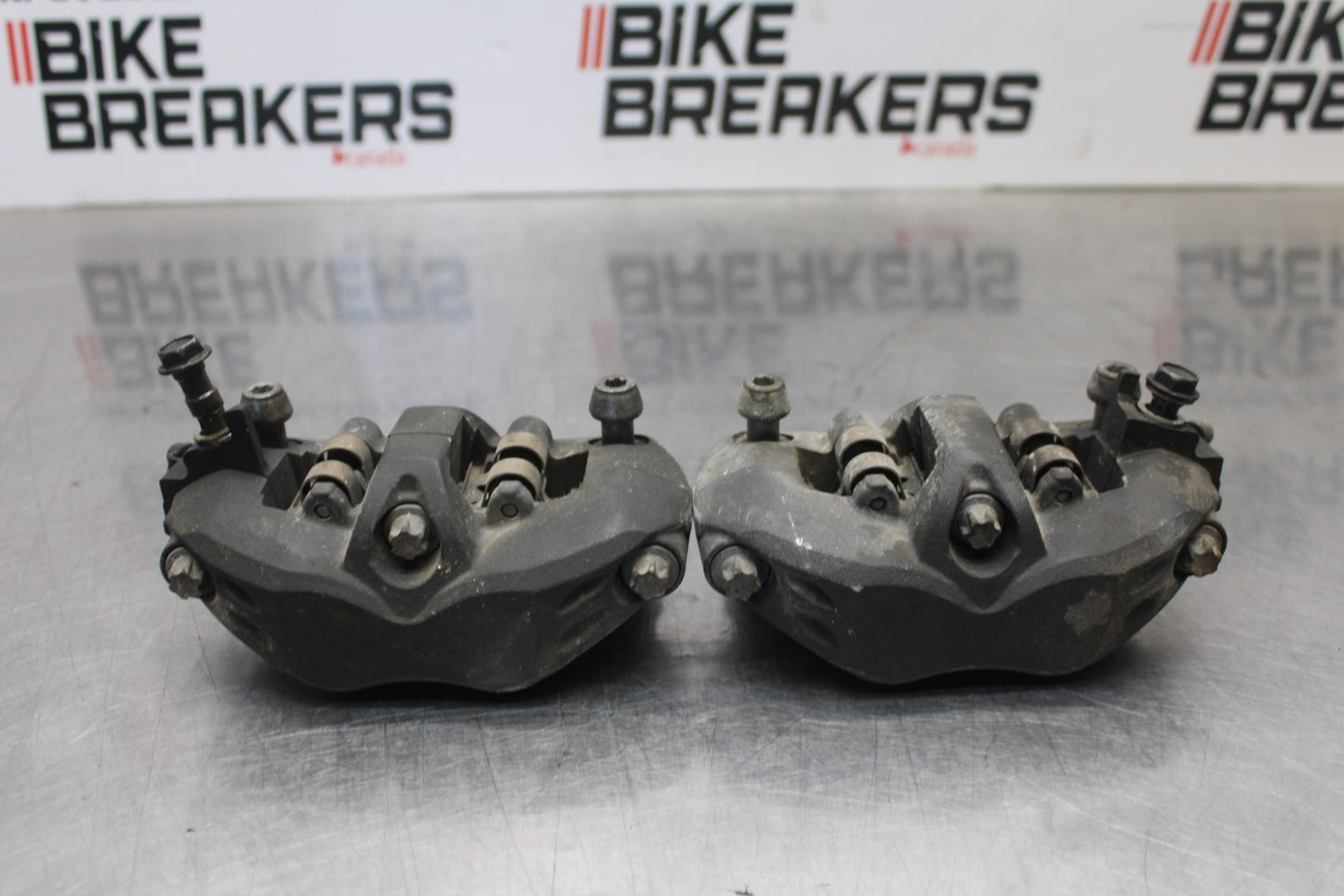 07-08 KAWASAKI NINJA ZX6R RIGHT LEFT FRONT BRAKE CALIPER SET PAIR CALIPERS BB203
