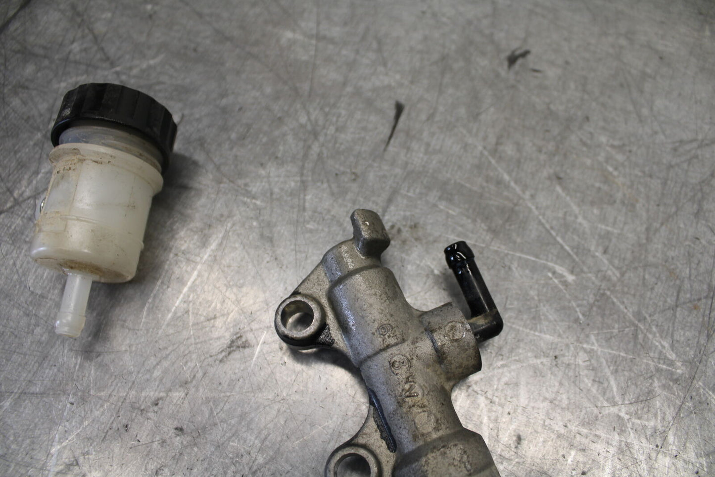 08-18 KAWASAKI KLR650 REAR BACK BRAKE MASTER CYLINDER W RESERVOIR BB707