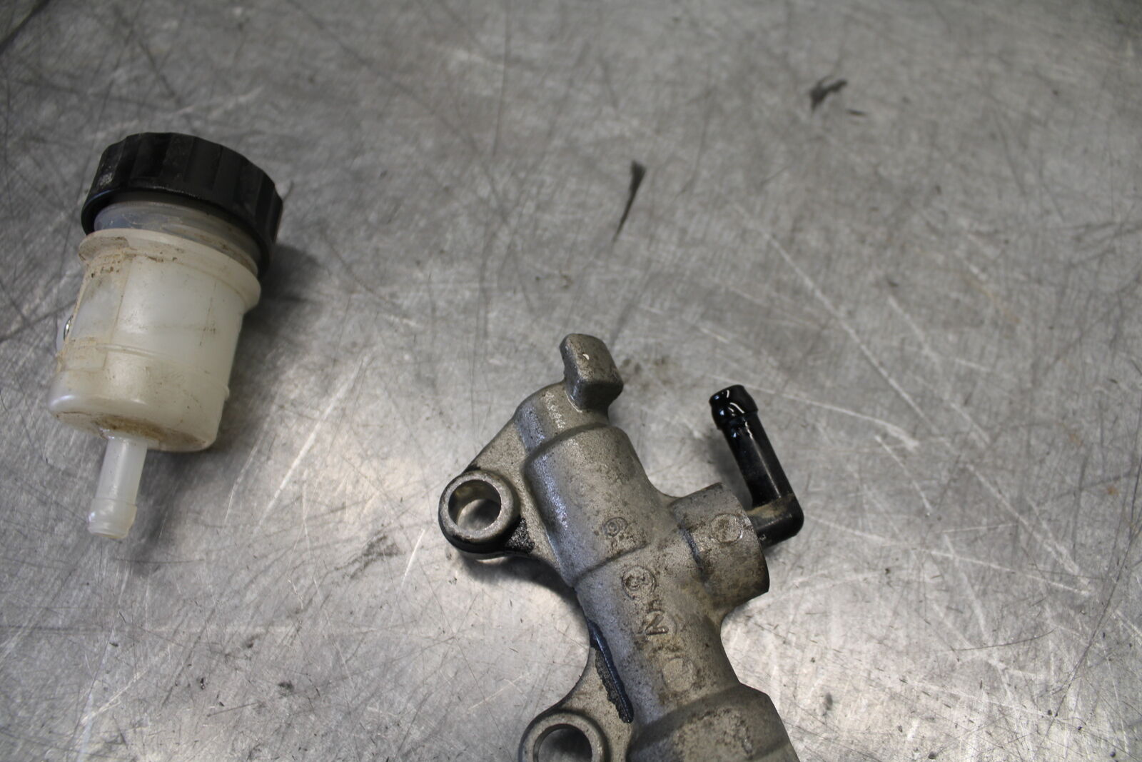 08-18 KAWASAKI KLR650 REAR BACK BRAKE MASTER CYLINDER W RESERVOIR BB707