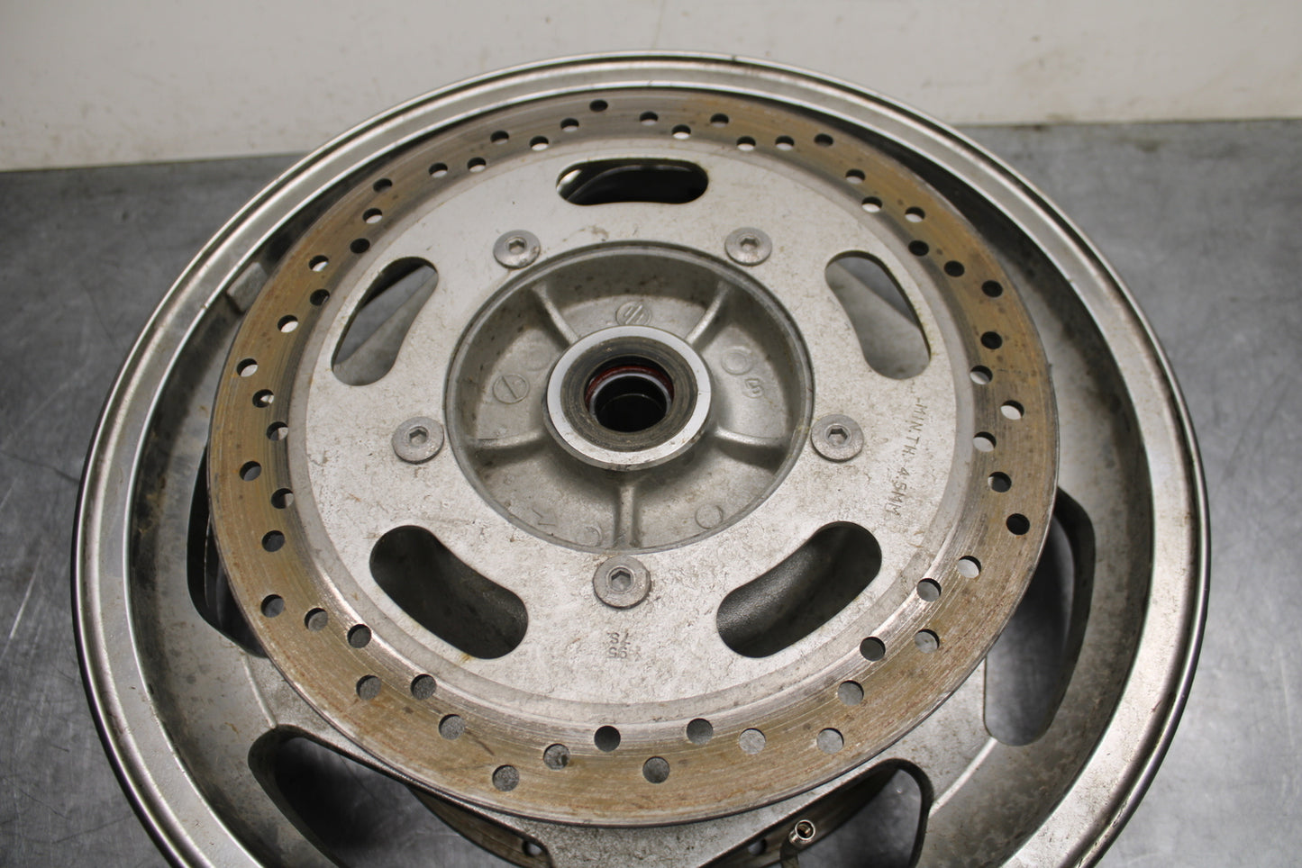 03-08 KAWASAKI VULCAN 1600 FRONT WHEEL FRONT RIM BB754