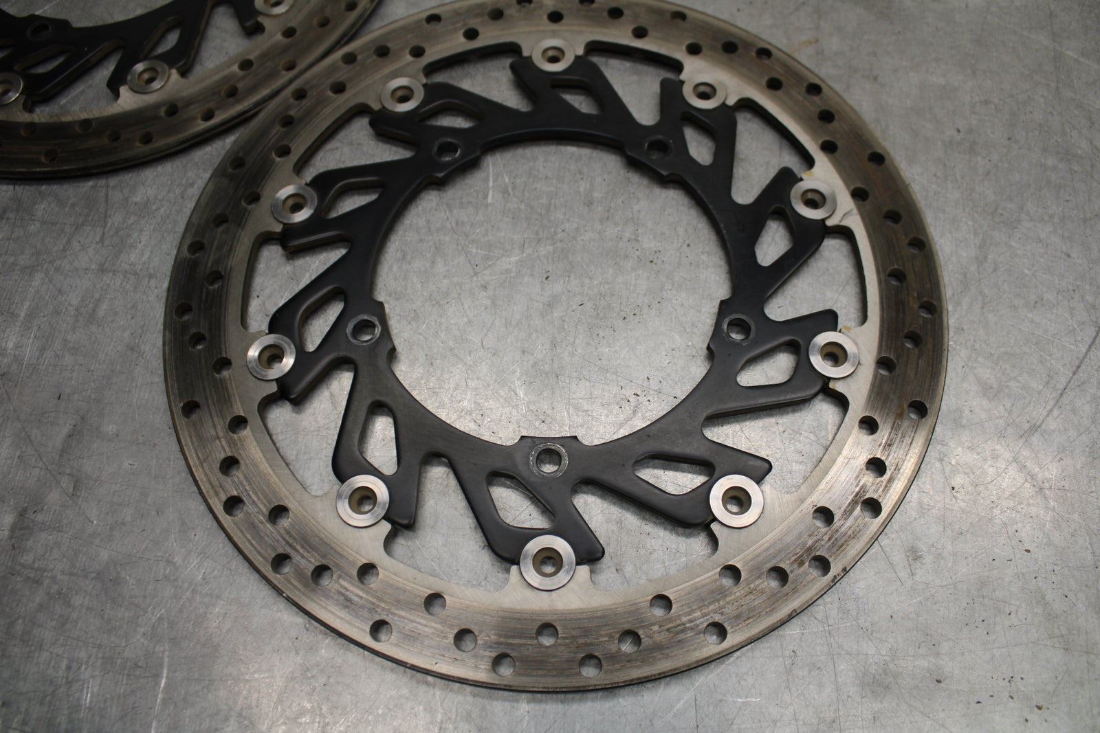 09-14 YAMAHA YZF R1 FRONT LEFT RIGHT BRAKE ROTORS DISCS 14B-2581T-00-00 BB696