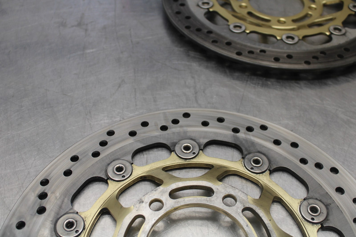 05-08 TRIUMPH SPEED TRIPLE 1050 FRONT LEFT RIGHT BRAKE ROTORS DISCS BB933
