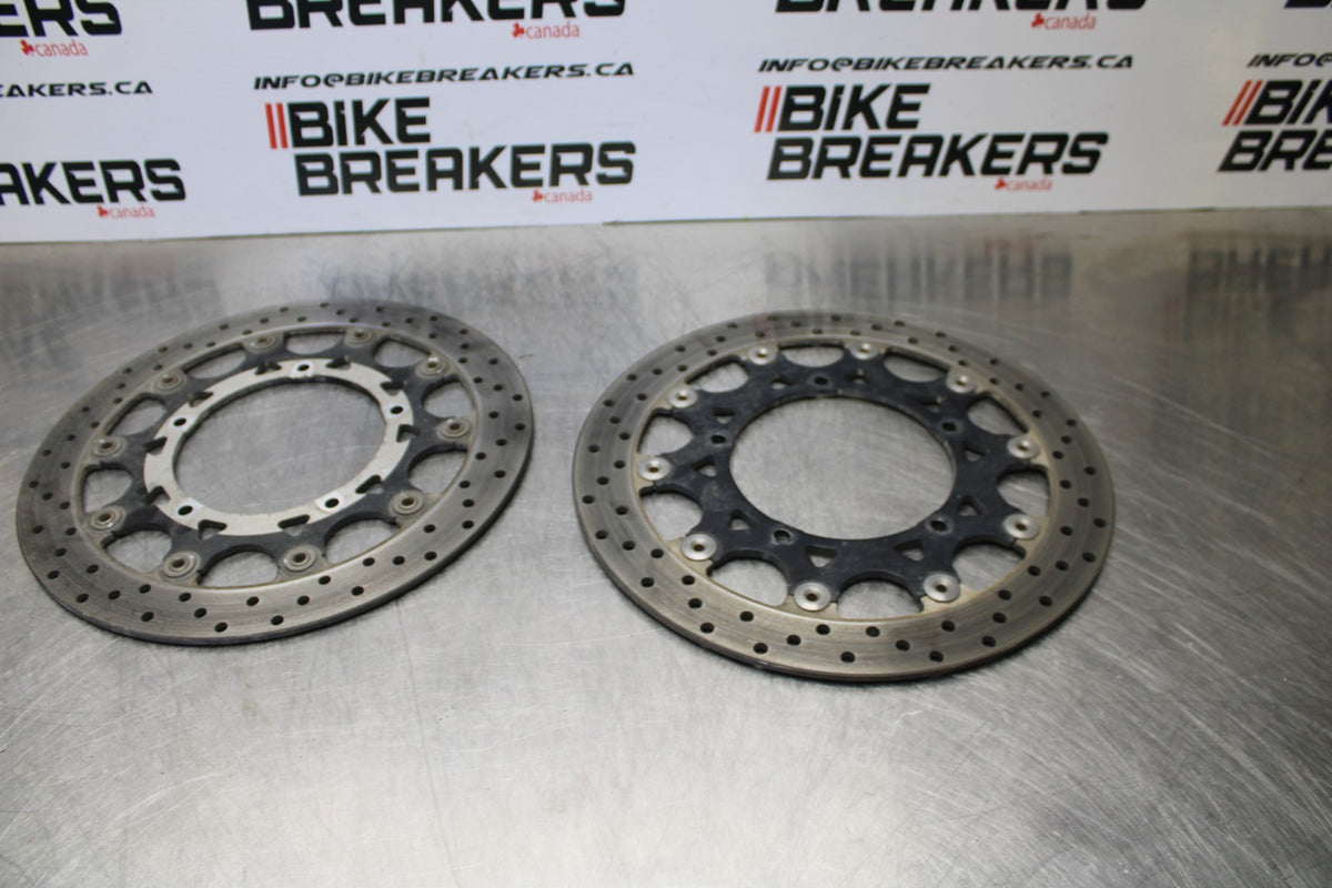 04-05 YAMAHA YZF R1 FRONT LEFT RIGHT BRAKE ROTORS DISCS  BB173