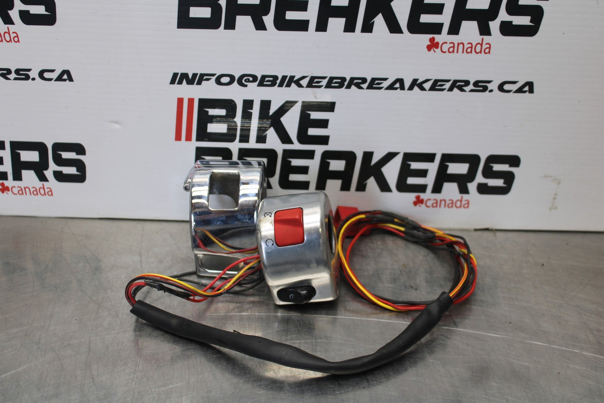 03-08 KAWASAKI VULCAN 1600 RIGHT CLIP ON HANDLE KILL OFF START SWITCH BB196