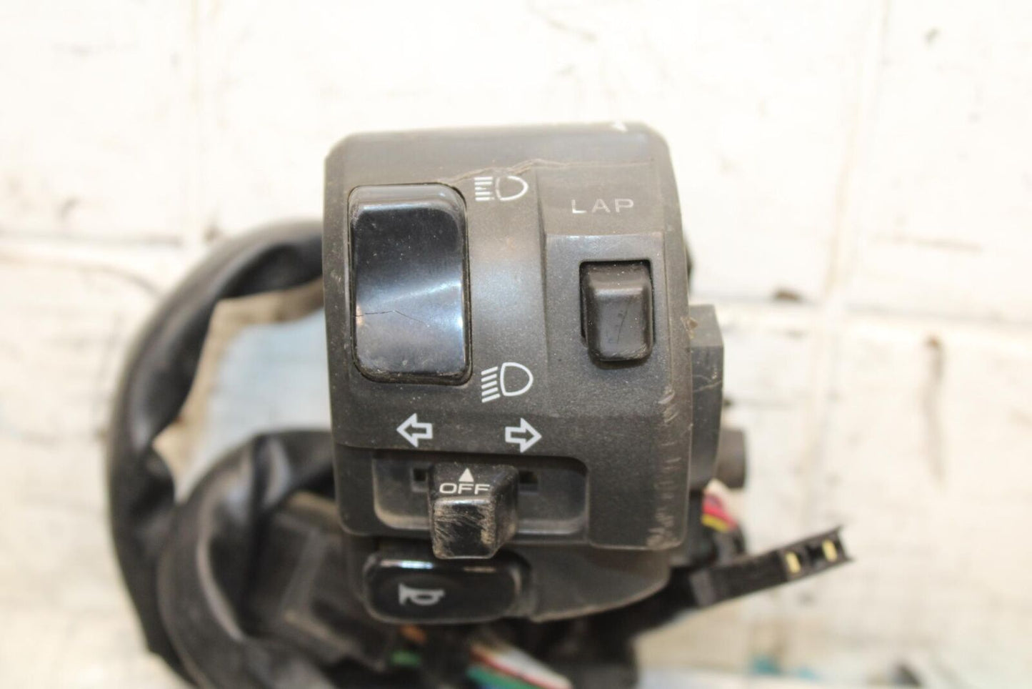 2003 Kawasaki Ninja ZX6RR ZX600K LEFT CLIP ON HANDLE HORN SIGNALS SWITCH BB66