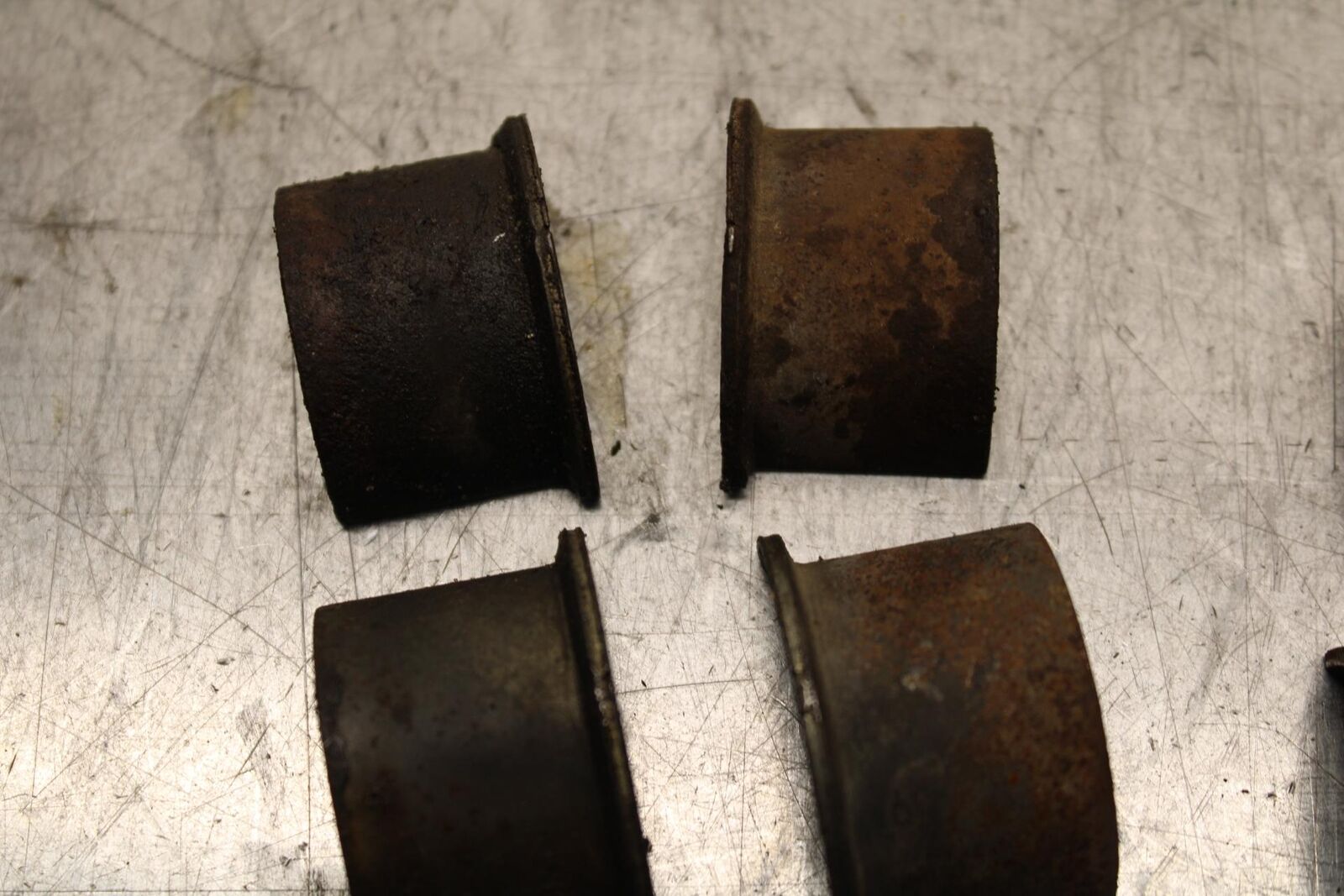 1977 Honda CB550K --- EXHAUST COLLETS AND INSERTS SHIMS  BB592