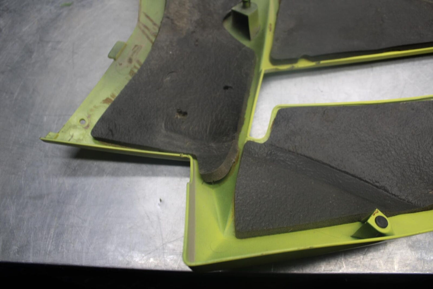 07-08 KAWASAKI NINJA ZX6R YELLOW RIGHT LOWER MID UPPER SIDE FAIRING COWL  BB456