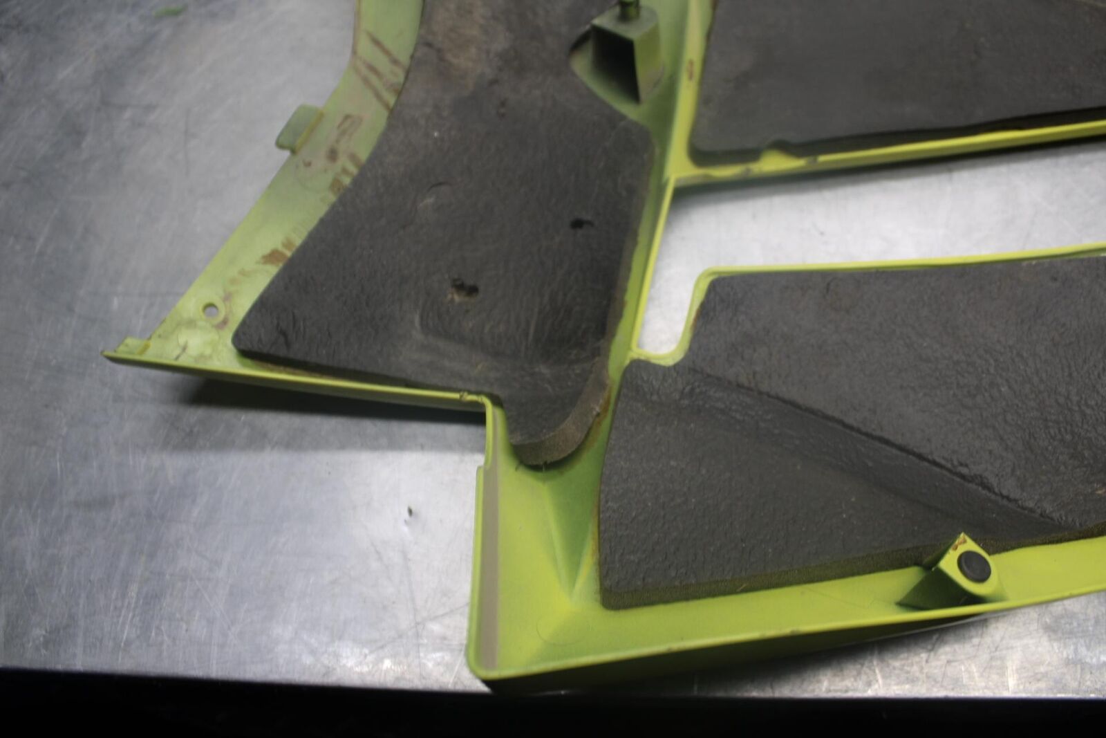 07-08 KAWASAKI NINJA ZX6R YELLOW RIGHT LOWER MID UPPER SIDE FAIRING COWL  BB456