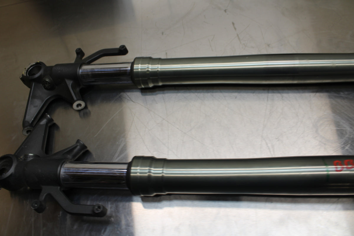 09-12 KAWASAKI NINJA ZX6R FRONT FORKS SHOCK  SET PAIR 44071-0633-828 B630