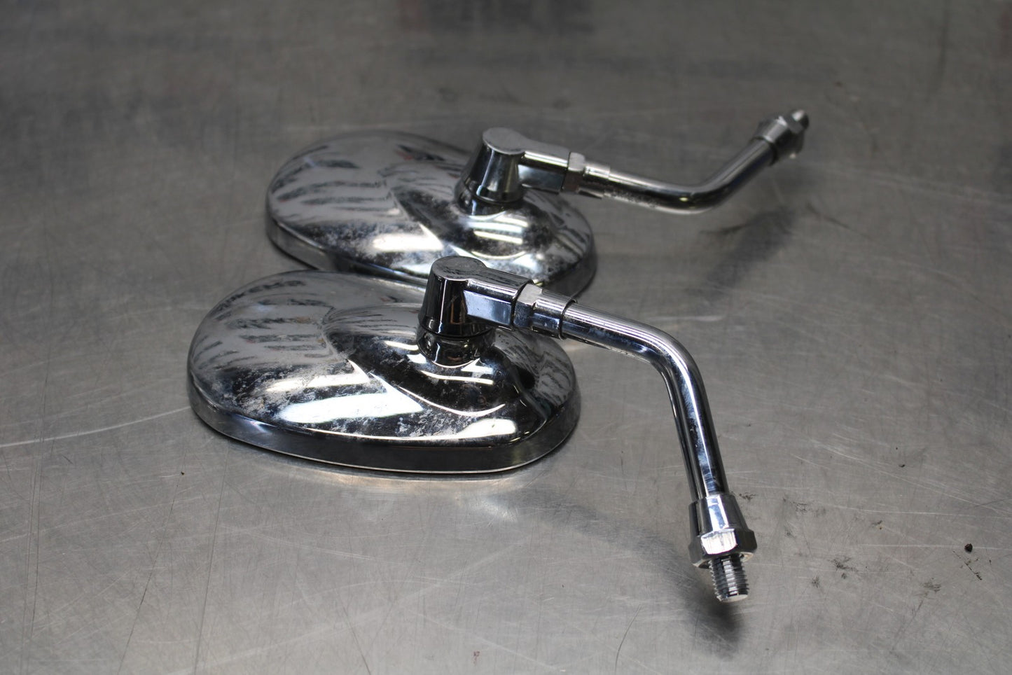 03-08 KAWASAKI VULCAN 1600 REAR VIEW MIRROR SET PAIR MIRRORS BB196