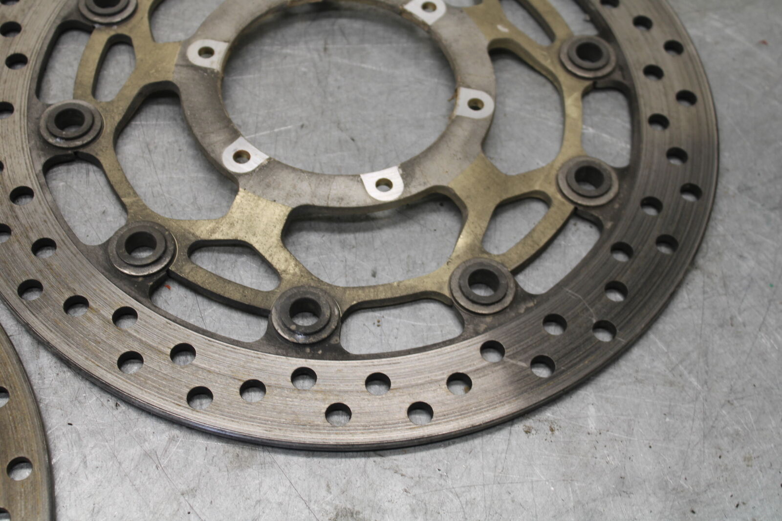 05-06 HONDA CBR600RR FRONT LEFT RIGHT BRAKE ROTORS DISCS 45120-MEE-D01  BB689