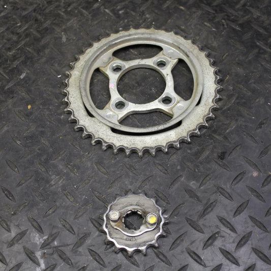 08 HONDA CBR125R FRONT REAR BACK SPROCKET SET BB180