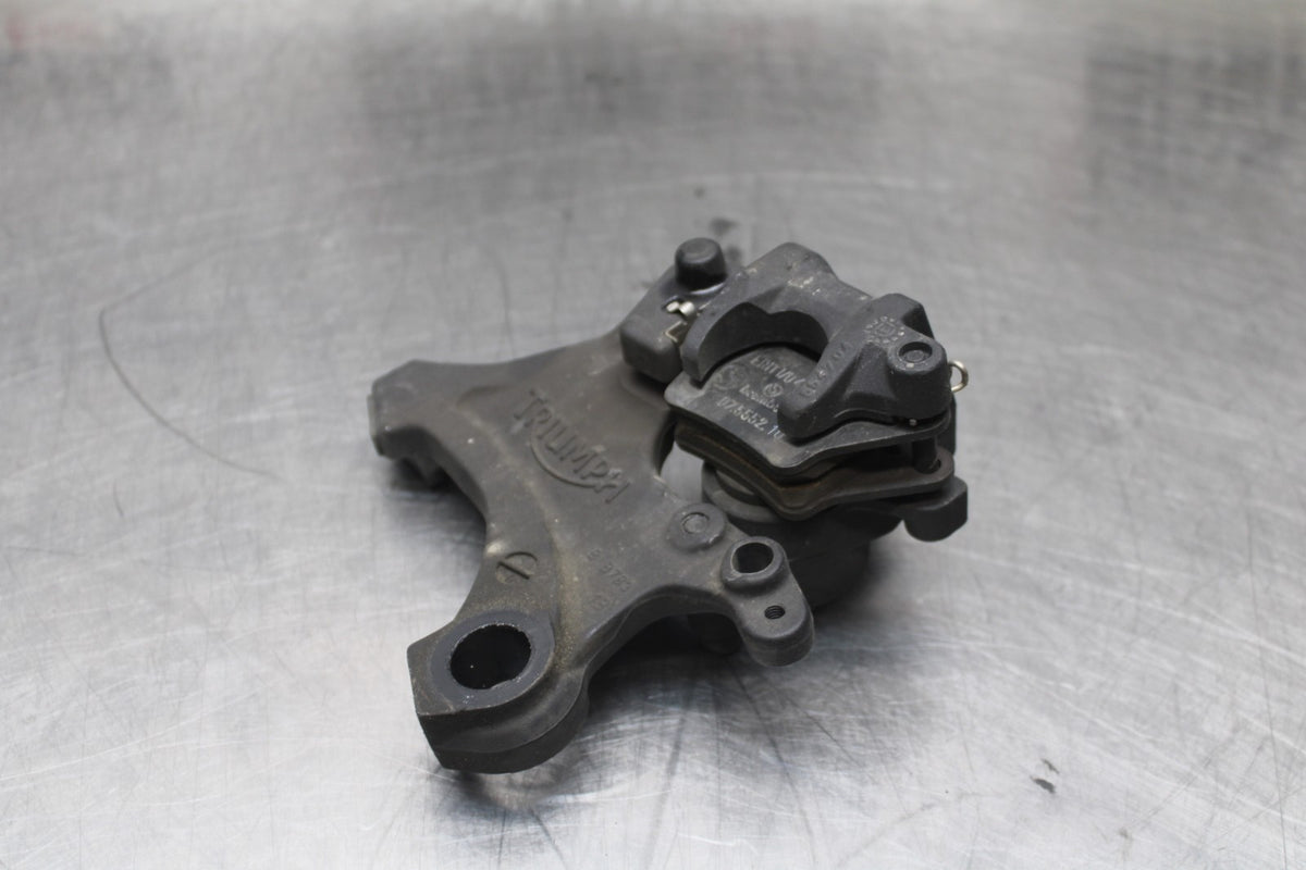 14 TRIUMPH STREET TRIPLE ABS REAR BACK BRAKE CALIPER W MOUNT BRACKET BB808
