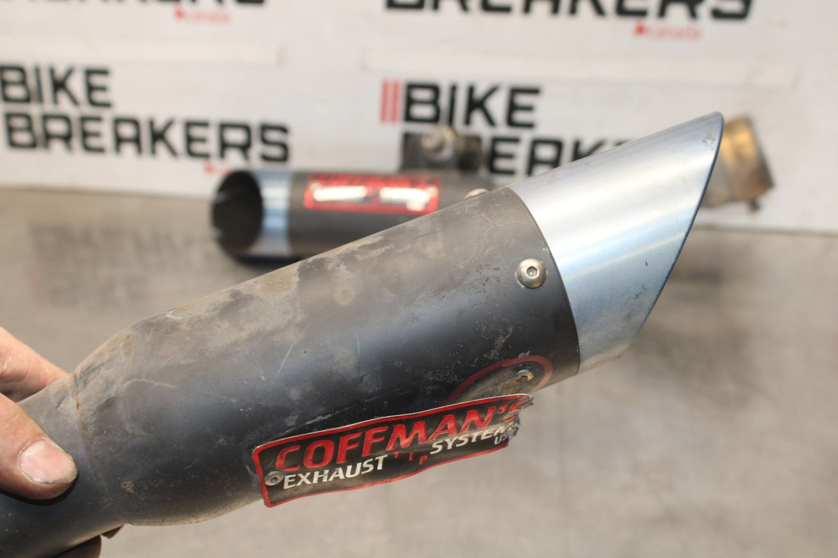 08-09 KAWASAKI NINJA ZX14R COFFMAN PIPE MUFFLER SLIP ON CAN SILENCER SET BB932