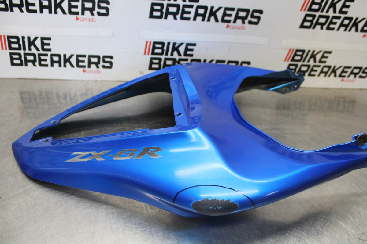 07-08 KAWASAKI NINJA ZX6R REAR BACK TAIL FAIRING COWL SHROUD BB896