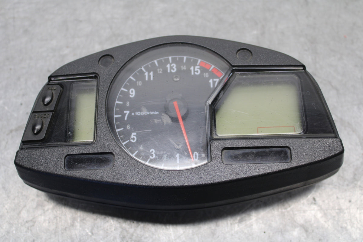 07-12 HONDA CBR600RR SPEEDO TACH GAUGES CLUSTER SPEEDOMETER TACHOMETER BB672