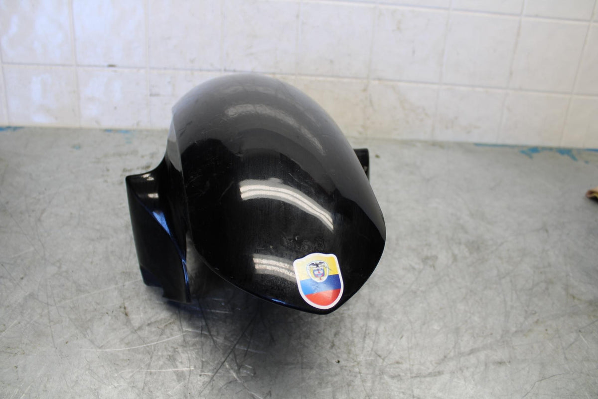08-16 YAMAHA YZF R6 BLACK FRONT WHEEL FENDER COWL FAIRING  BB431
