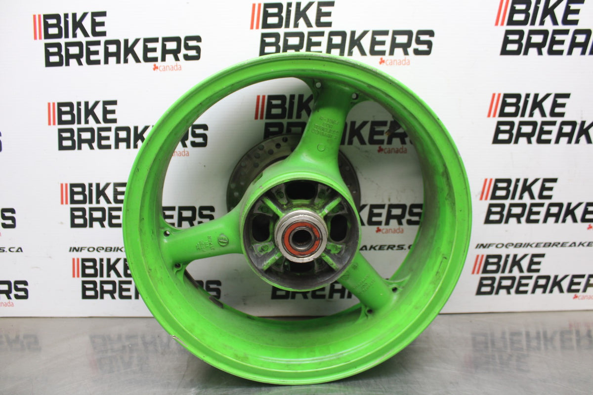 98 KAWASAKI NINJA ZX6 REAR WHEEL BACK RIM & ROTOR BB870