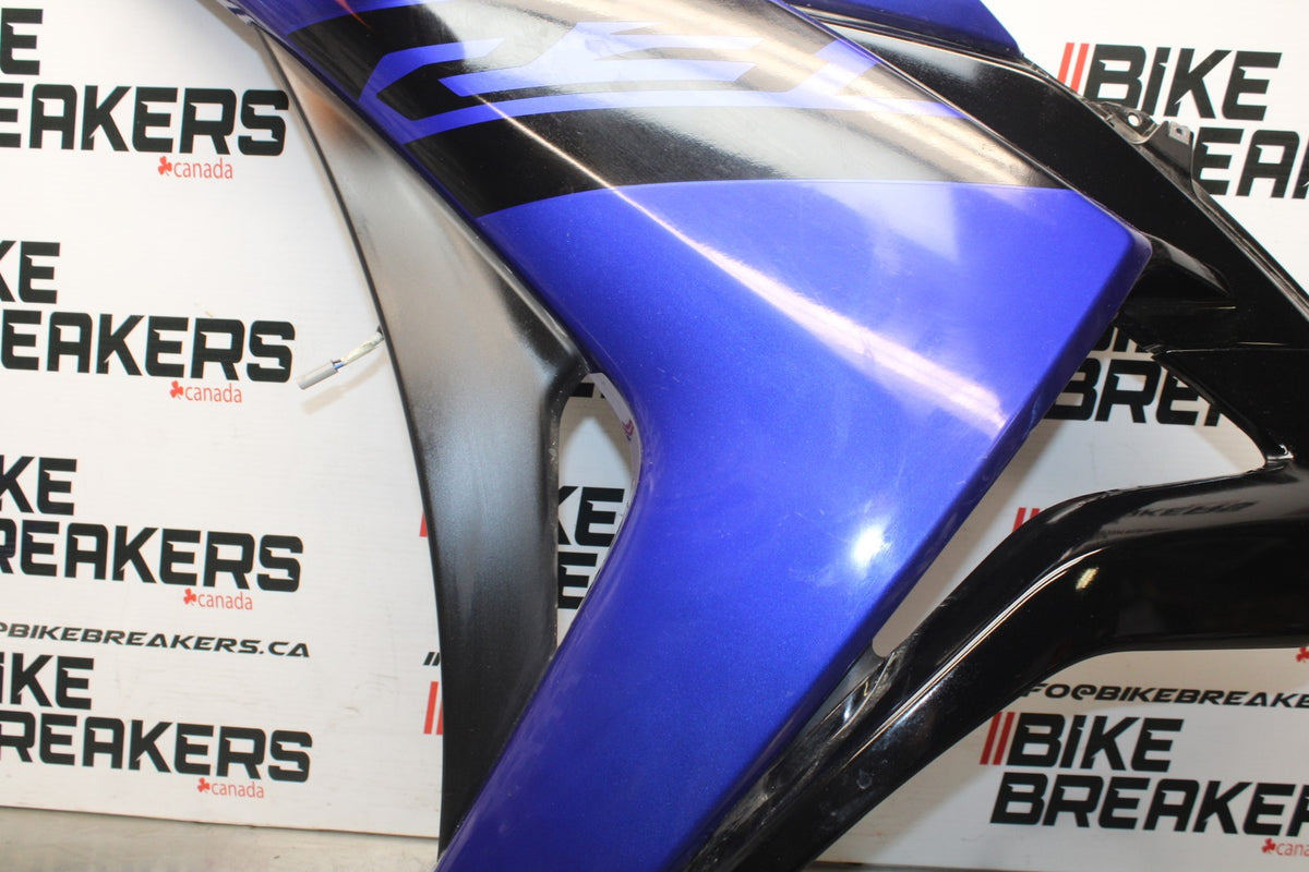 17-18 YAMAHA YZF R3 LEFT LOWER MID UPPER SIDE FAIRING COWL BB788