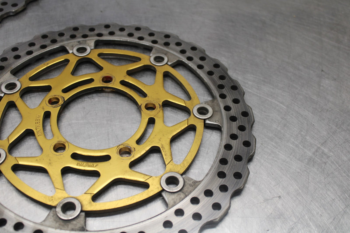 04-05 KAWASAKI NINJA ZX10R FRONT LEFT RIGHT BRAKE ROTORS DISCS BB931